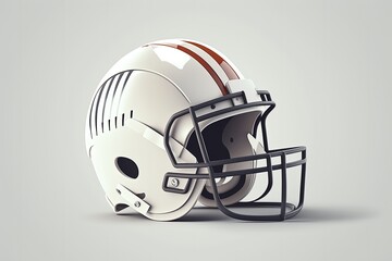 Fototapeta premium American football helmet illustration, sports concept, white background. Generative AI