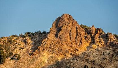 Morning Sun Warms Outcropping In Lassen Volcanic