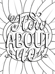 Funny-Quotes Coloring pages. Coloring page for adults and kids. Vector Illustration.