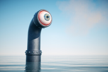 Periscope in the shape of an eye. Discovering new opportunities.