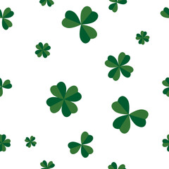 Green clover seamless pattern