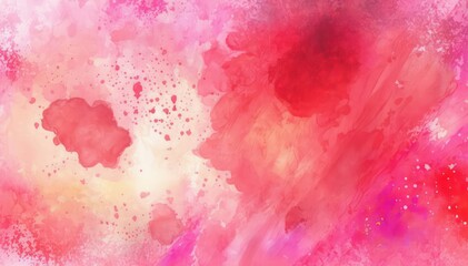 Obraz premium Bright abstract watercolor background. Red paint on white paper. Red and white acrylic wallpaper. Generative AI art.