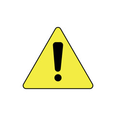 Question mark in yellow triangle flat vector icon, danger sign.