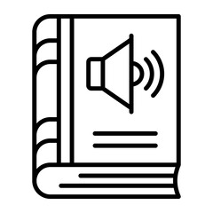 An amazing vector design of audio book, premium icon
