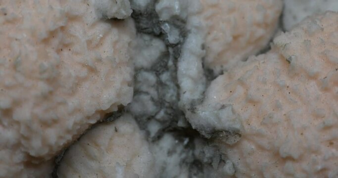 Alabaster crystals in close-up