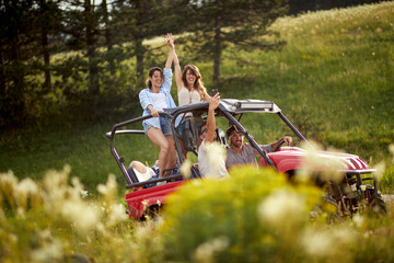 Summer Activities for adults - a trip on quad bikes on the  road.