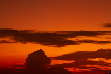 Beautiful photo of the sky in the evening. Sunset's photo.