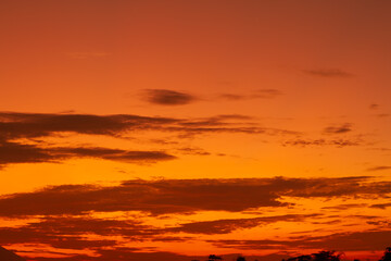 Naklejka na ściany i meble Beautiful photo of the sky in the evening. Sunset's photo.