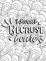 Funny-Quotes Coloring pages. Coloring page for adults and kids. Vector Illustration.