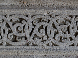 Carving on the wall of the 16th century tombstone in Samudera Pasai
