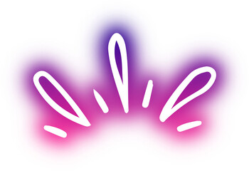 Collection of symbol shocked neon