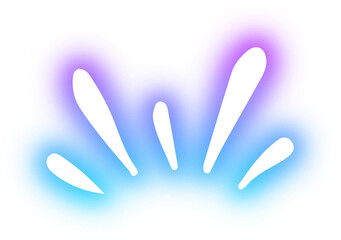 Fototapeta premium Collection of symbol shocked neon
