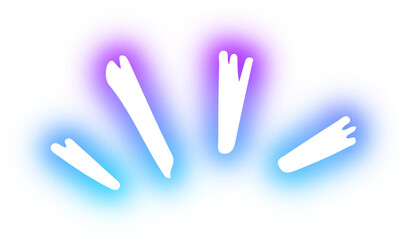 Obraz premium Collection of symbol shocked neon