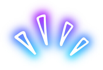 Collection of symbol shocked neon