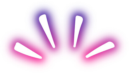 Collection of symbol shocked neon