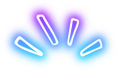 Collection of symbol shocked neon
