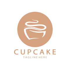 Cupcake Logo design vector illustration template. Cupcake bakery icon.cake store,caker shop ,vector