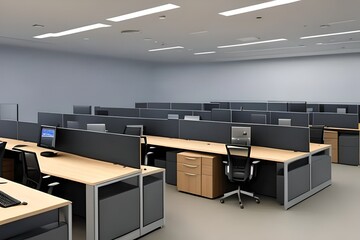 Images related to business, finance and technology, such as images offices, business meetings, smartphones, laptops, tablets and other technology, octane render, 32k, UHD, office, room, GENERATIVE AI