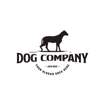 Elegant vector illustration of vintage dog logo