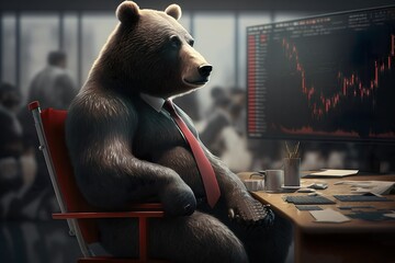 Stock bear market trading concept. Fail. Generative AI	
