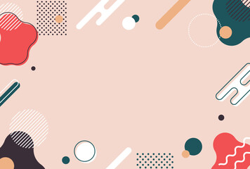 背景イラスト_メンフィス_カラフル