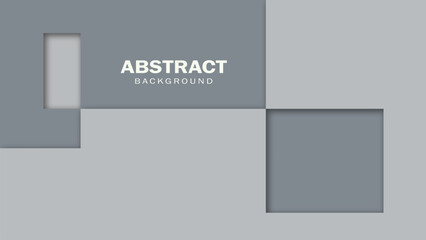 Modern 3D abstract background with paper cut style. An elegant and trendy layered 3D vector design with realistic grey paper shapes, curves and carvings for a modern graphic poster or banner template.