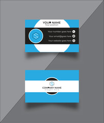 Blue and black modern business card,layout design template,creative business card,name card template.