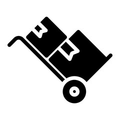 trolley glyph icon