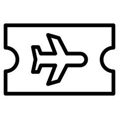 Fototapeta premium plane ticket line 