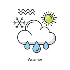 Weather Vector Filled Outline Icon Design illustration. Ecology Symbol on White background EPS 10 File