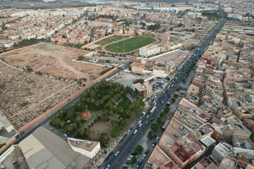 City images captured by drones in the Moroccan city of Dcheira