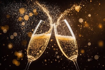 Raising a Glass to Life's Milestones: A Champagne Toast for Celebrations Big and Small, Generative AI.