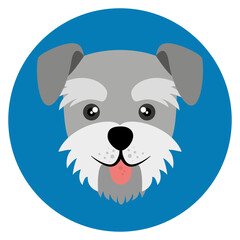 PNG image dog icon in a circle with transparent background