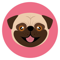 PNG image dog icon in a circle with transparent background