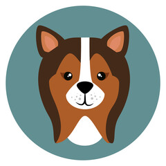 PNG image dog icon in a circle with transparent background