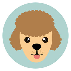 PNG image dog icon in a circle with transparent background