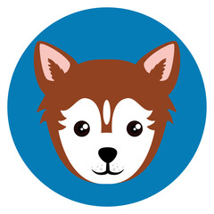 PNG image dog icon in a circle with transparent background