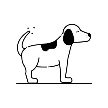 PNG image icon of a dog with transparent background