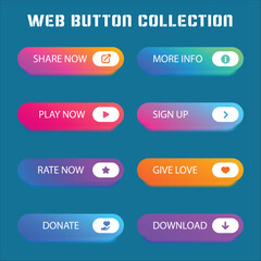 buttons for web vector