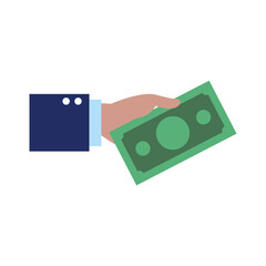 png image of hand icon with a banknote with transparent background