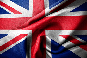 The UK flag- Unated Kingdom flag wavy shape design, The national flag concept templates