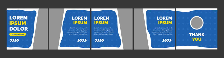 microblog or carousel post creative template for instagram. social media post template with blue theme.	