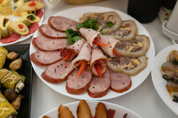 appetizer with meat and vegetables