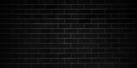 Fototapeta na wymiar Illustration of a black brick wall. brick wall background in black and white color.