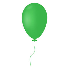 green balloon isolated on white background