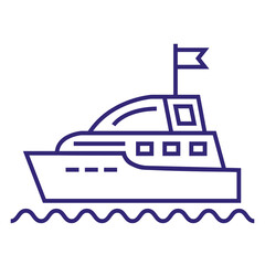 Line ship icon PNG image with transparent background