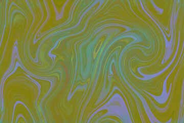 深くくすんだ緑や紫のレトロなマーブリング