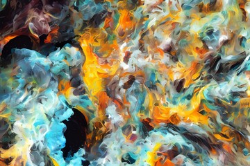 Abstract colorful oil paint background