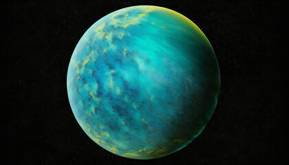 Obraz na płótnie Canvas Planet similar to Uranus in space - Space wallpaper - Generative AI