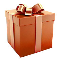 red gift box On a transparent background for decoration in the project. generative AI